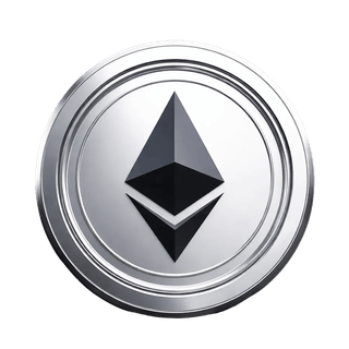 องค์ประกอบกราฟิกแบบลอยตัวที่นำเสนอ Ethereum (ETH) ในลักษณะเหรียญ