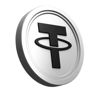 รูปกราฟิกของเหรียญ Tether USDT ภายในส่วนข้อมูลแพลตฟอร์ม